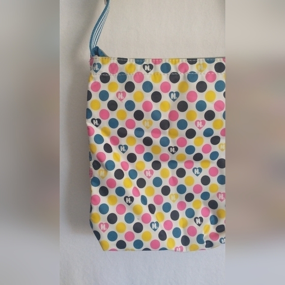 Y2K Harajuku Lovers 90"s Crossbody Bag Heart Girl Purse Blue Yellow Pink Vintage - Picture 9 of 15